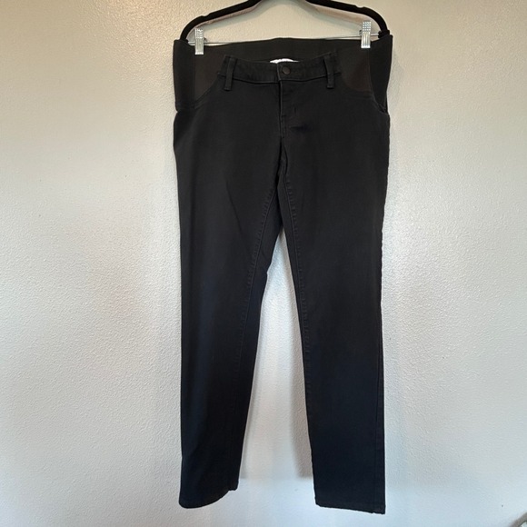 Isabel Maternity by Ingrid & Isabel Denim - Isabel‎ Maternity by Ingrid & Isabel Black Skinny Jeans Crossover Panel Size 8